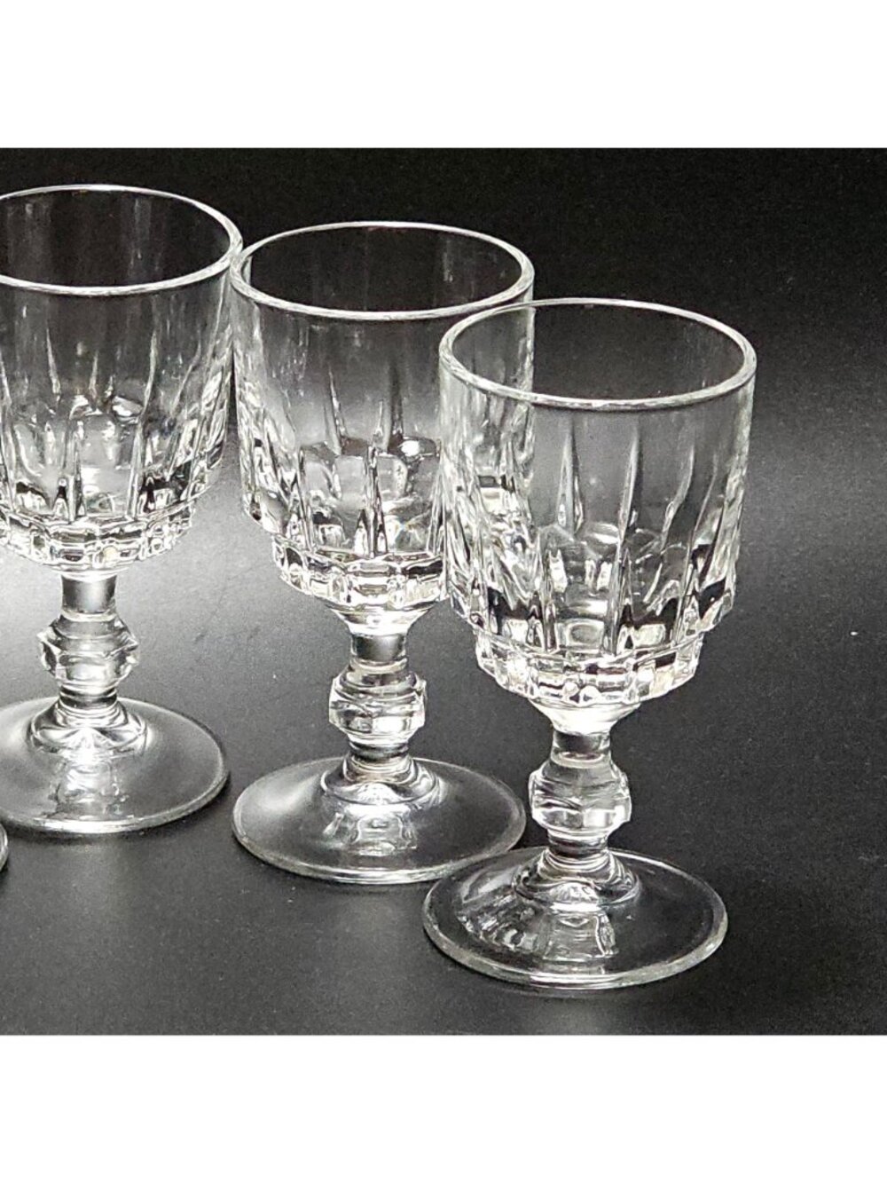 5 Cristal d'Arques Vintage Cordial Glasses 3.75" retro barware 2oz sparkling cry - Picture 5 of 7